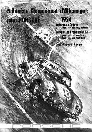 5 Annees Chamionat d'Sllemagnr pour Porsche 1954