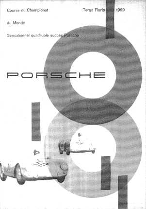 Targa Florio 1959 Course du Championat du Monde Sensationnel quadruple succes Porsche