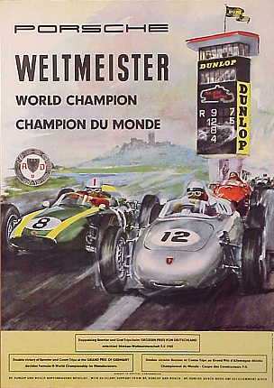 Porsche poster: Weltmeister World Champion-Champion Du Monde