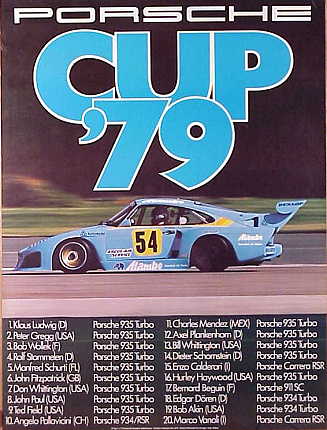 Vintage Porsche Factory Poster Porsche Cup '79