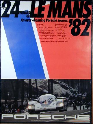 Vintage Porsche Factory Poster: F24 Hours of Le Mans, an overwhelming Porsche success '82