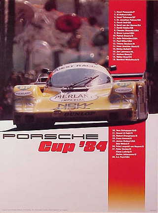 Vintage Porsche Factory Poster: Porsche Cup 1984