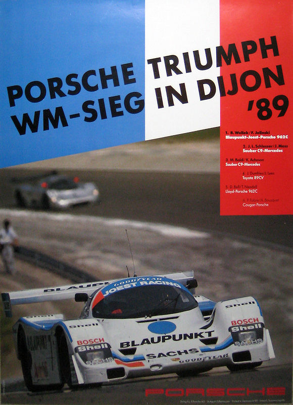 Porsche Triumph, WM-Sieg in Dijon '89