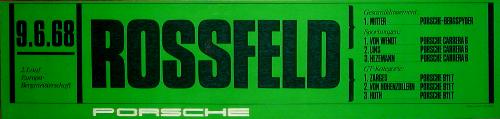 Vintage Porsche Factory Banner: Rossfeld 1968